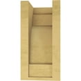thumbnail image 4 of 5"W x 5"D x 10"H Wide Mediterranean Rough Cedar Woodgrain TimberThane Corbel, Primed Tan, 4 of 6