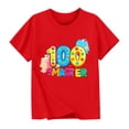 thumbnail image 3 of Amidoa Shirts Girls Short Sleeve Summer Pullover Graphic T Shirts Casual Crewneck Girls Tops Basic Tees,Red,5-6 Years, 3 of 5