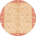 thumbnail image 1 of Ahgly Company Indoor Round Abstract Yellow Abstract Area Rugs, 6' Round, 1 of 6