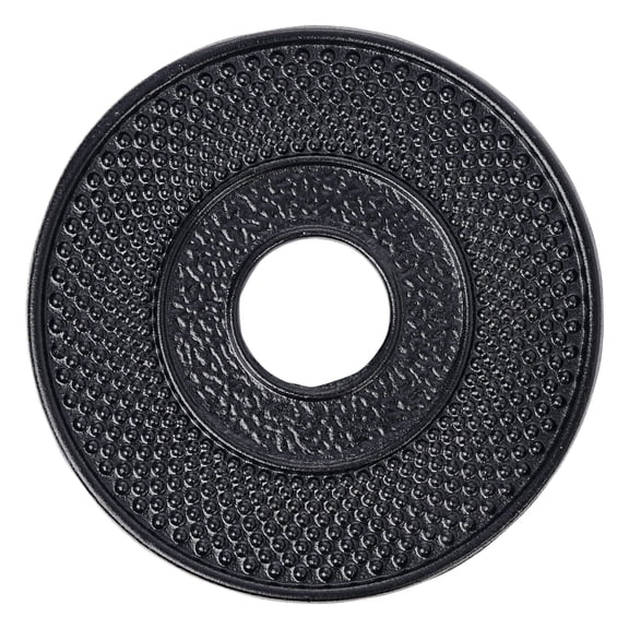 Sungmor Black Cast Iron Teapot Trivet - Heat-Resistant Japanese Tea Pot Stand, Textured Anti-Slip Base for Table and Counter Protection