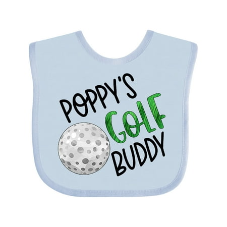 

Inktastic Poppy s Golf Buddy with Golf Ball Gift Baby Boy or Baby Girl Bib