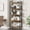 H-Shaped Bookshelf Brown, variant on Walsunny 5-Tier Corner Bookshelf Industrial Corner Bookcase Corner with Metal Frame Large Open Display Bookshelves U-Shaped Brown
