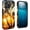 Beach Coconut Tree, variant on for iPhone 16 Case 2024 Dual Layer Cover Hard PC + Soft TPU Black Shockproof Protective Phone Case for iPhone 16 6.1 inch - Fox and Moon