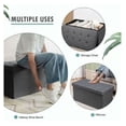 thumbnail image 4 of Storage Ottoman Footrest, 31.5 Inch Multifunctional Ottoman with Removable Bin - Living Room Bedroom Decor, Foldable Seat & Hidden Storage, 4 of 9