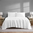 thumbnail image 3 of Purity Home 3-Piece 100% Brushed Organic Cotton Percale Bedsheet Set, 300 Thread Count Breathable, Super Soft & Cozy Bedding, Twin, Bright White, 3 of 14