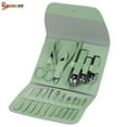 thumbnail image 2 of Spencer 16Pcs Professional Manicure Set, Nail Clipper Pedicure Kit Stainless Steel Grooming Kit Nail Care Tools with Travel Case (Green), 2 of 9