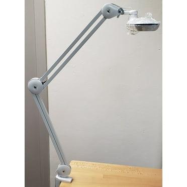 TekLine 39503 Desk Clamp Task Lamp, White 117-LED Daylight