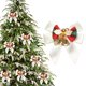thumbnail image 1 of Ireezec Christmas Bow Tie Ornament with Glitter Accent for Holiday Tree Wreath Garland Decoration Festive Party Home Decor Gift Topper, 1 of 6