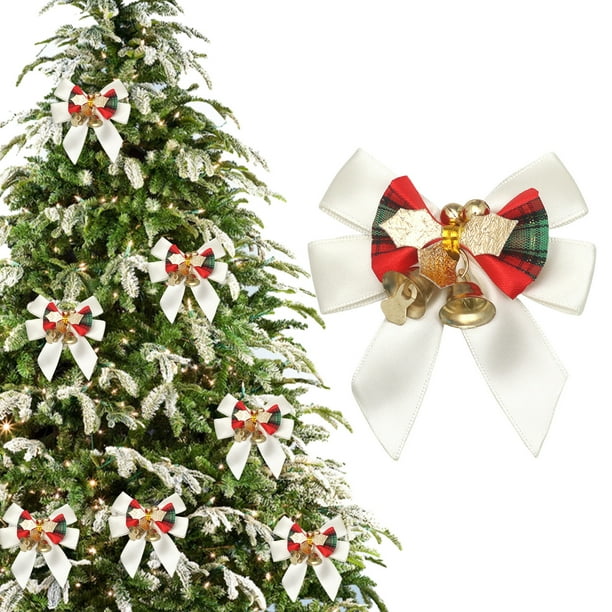 Bowknot Christmas Wreath Pendant Decoration, Bowknot Hanging Decoration, Festive Bowknot Ornament, Easy Hang Decor, Premium Fabric, Metal Frame, for Living Room, for Office