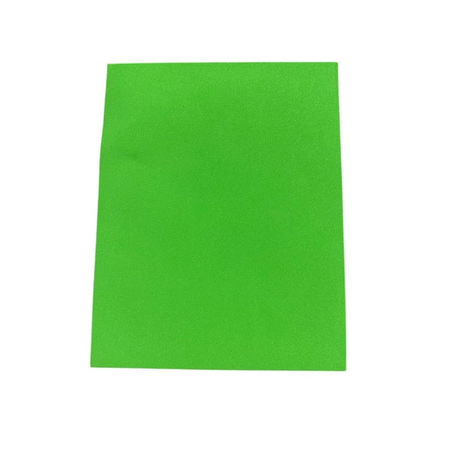 Foamy Liso Tamaño Pliego Verde Limón 70x90 cm espesor 1.6mm con 10 piezas