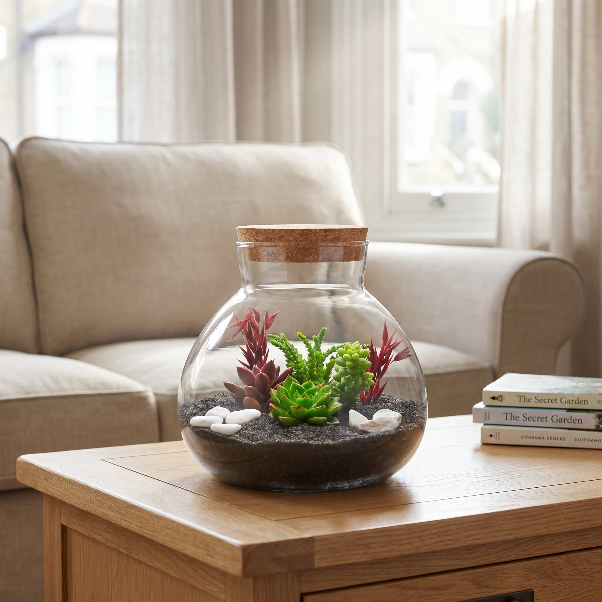 Better Homes & Gardens Indoor Cylindrical Medium Glass Terrarium