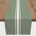 thumbnail image 3 of Creative Products Farmhouse Stripe Sage Green 16x90 Poly Twill Table Runner, 3 of 3