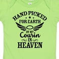 thumbnail image 4 of Inktastic Handpicked for Earth by My Cousin in Heaven with Angel Wings Boys or Girls Baby Bodysuit, 4 of 5