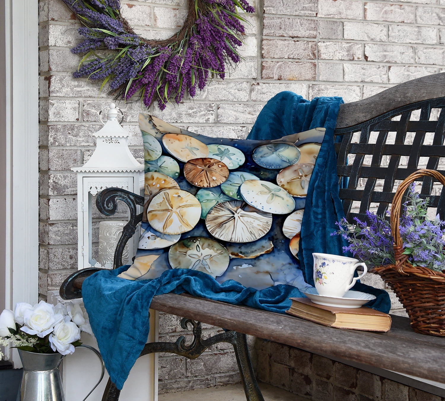 Sand Dollars Throw Pillow 18 in x 18 in