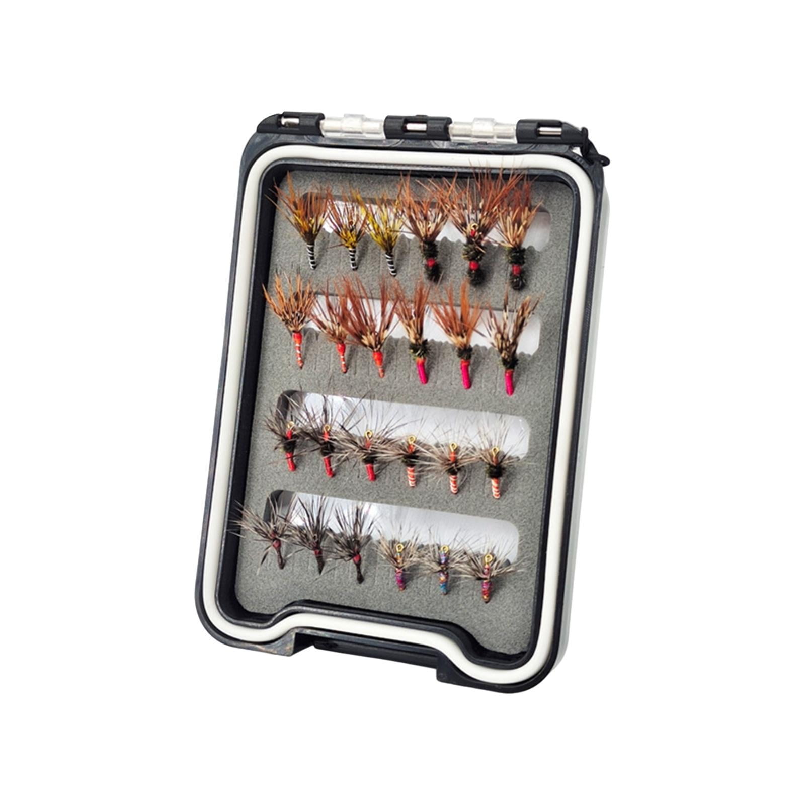 MAGIDEAL 24x Fly Fishing Lures Portable with Sharp Hooks for Sunfish Panfish Bluegill