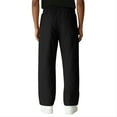 thumbnail image 4 of Linen Pants Men Straight Legs Elastic High Waist Pants Drawstring Casual Summer Beach Trousers with Pockets Black 2XL, 4 of 8