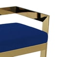 thumbnail image 2 of Benjara Dok 26" Counter Height Stool- Blue- Cantilever- Gold Stainless Steel, 2 of 5