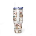 thumbnail image 3 of Fanerys 40oz Tumbler with Handle, Retro Cartoon Character Quencher, Stone Age Travel Mug, Black - Clear lid, 3 of 7