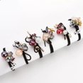 thumbnail image 2 of 7PCS Women Hair Ties, Fashion Cute Beads Flower Shiny Rhinestone Design Rubber Band Ponytail Holder Hair Ring Rope Hair Bands Hair Accessories, 2 of 7