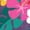 HEATHER PURPLE, variant on Moana - Floral Script Girls' Fitted Short Sleeve Graphic T-Shirt