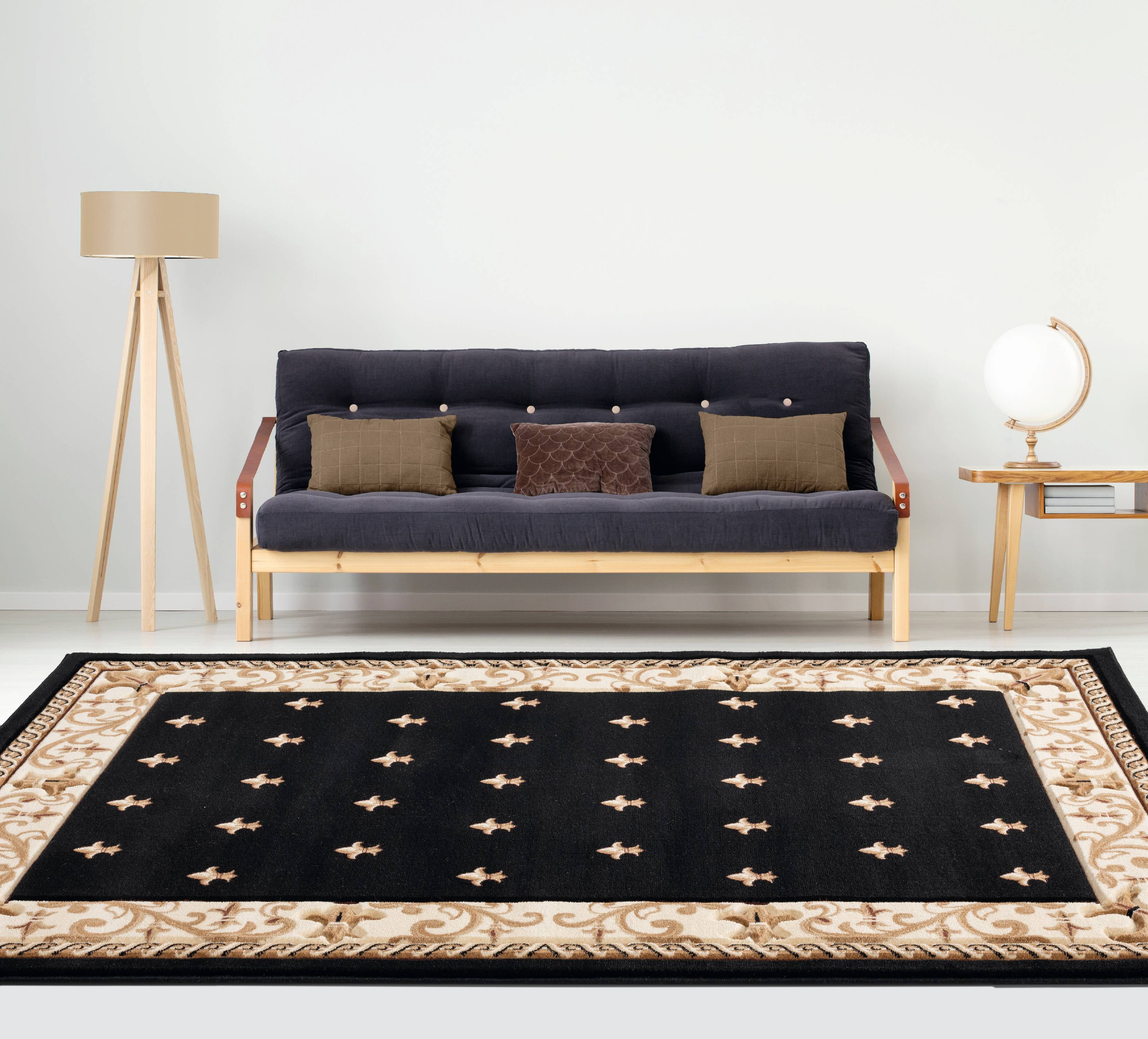 United Weavers Drachma Vesta Transitional Border Accent Rug, Black, 2'7" x 4'2"