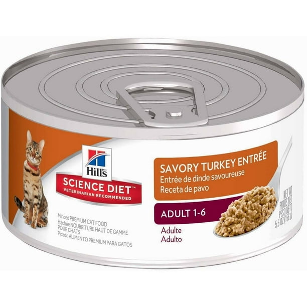 Hill's Science Diet Adult Savory Turkey Entree Wet Cat Food, 5.5 Oz