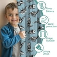 thumbnail image 3 of Blackout Kids Curtains,Blue Dinosaur Skeletons Pattern Childrens Insulated Curtains Set Of 2,Bedroom Essentials,Toddler Room Decor 42"x54", 3 of 5
