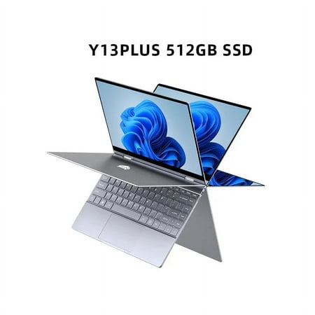 BMAX Y13PLUS 360° Laptop 13.3 inch Notebook Windows 11 12GB RAM LPDDR4 512GB SSD 1920*1080 IPS Intel N5100 laptops Computer