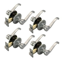 Design House 190678 4-Pack Scroll 2-Way Adjustable Passage Door Handle Satin Nickel