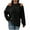 Black, variant on GigrtiJin Women's Cold Shoulder Sweatshirt Ribbed Knit Long Sleeve Crewneck Pullover Tops Fall Fashion Casual Blouse