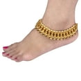 thumbnail image 4 of Efulgenz Indian Bollywood Crystal Rhinestone Faux Kundan Wedding Bridal Anklet Set, 4 of 5