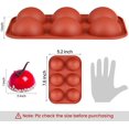 thumbnail image 2 of 2 Pcs Hot Chocolate Bomb Molds, 6-Cavity Medium Semi Sphere Silicone Mold, Half Sphere Round Molds for Baking Cake, Candy, Jelly, Dome Mousse, Cocoa Bomb, 2 of 6