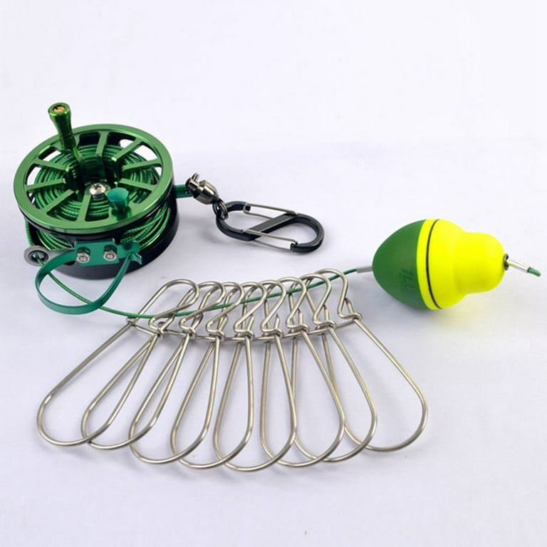 Fishing Stringer Fish Stringer With Reel With Float Portable Metal