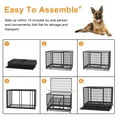 thumbnail image 5 of Boldbone 48/38 inch Heavy Duty Dog Crate for Large Dogs, Folding Dog Kennels and Metal Wire Cages with Leak-Proof Pan, Removable Wire Tray, Removable Wheels, Extra Large XL XXL for Outdoor, 5 of 6