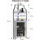 thumbnail image 3 of Industrial 5 niveles de esquina bar gabinete con glass holder-estilo rural liquor gabinete con estante y door para home bars y coffee bars, 3 of 7