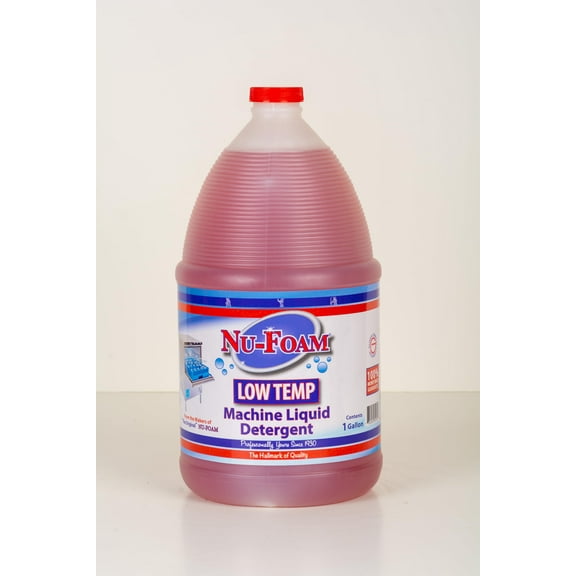 Nu-Foam Heavy Duty Low Temp Commercial Machine Warewashing Detergent - 1 Gallon