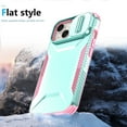 thumbnail image 6 of Allytechgroup iPhone 15 Case with Screen Protector, Rugged Hybrid TPU PC Back Hard Shell Cover Anti-Scratch Sliding Camera Lens Protector Phone Case for Apple iPhone 15, Green, 6 of 6