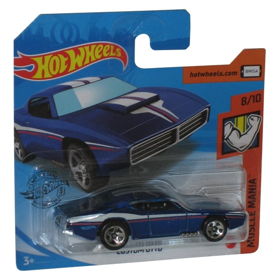 Hot Wheels Muscle Mania 8/10 (2017) Blue Custom Otto Toy Car 173/250 - (Short Card)