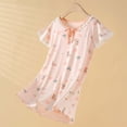 thumbnail image 2 of REDARER Girls Nightgown Bunny Print Ruffle Trim Soft Sleepwear Summer Loungewear for Kids,10-11 Years, 2 of 5