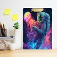 thumbnail image 2 of FORMRS Acrylic Clipboard with Low Profile Clip Standard A4 Letter Size, 12.5" x 9", Space Astronaut, 2 of 8