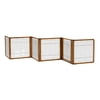 Richell Convertible Wooden Freestanding Pet Gate with Door Panel, 134" Wide