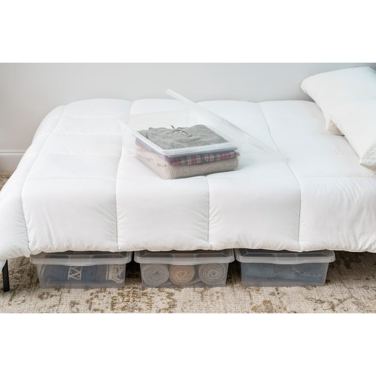 「TN⭐︎断捨離中⭐︎」n2qayb000554 Mainstays 28 Qt. Underbed Plastic Storage Bins with Lids