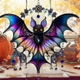 thumbnail image 4 of Rongxk Halloween Bat Stained Glass Suncatcher Window Hanging Acrylic Wall Art Suncatcher Decoration Festival Colorful Bat Home House Venue Arrangement Props 1pc, 4 of 5