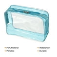 thumbnail image 4 of Uxcell 6.7"x2.4"x4.7" Clear Travel Toiletry Bags, Makeup Bags Cosmetic Pouch with Zipper Sky Blue, 4 of 5