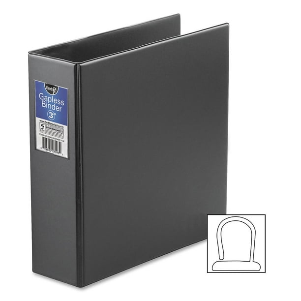 Find It, IDEFT07093, NonView Dshape Ring Gapless Binder, 1 Each