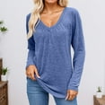 thumbnail image 2 of EDFBUYKRS Blouses for Women Dressy Casual Crewneck Womens Tops Pleated Long Sleeve Shirts for Women Blouses Xxl, 2 of 4