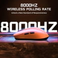 thumbnail image 3 of ATTACK SHARK x AJAZZ AJ159 APEX PAW3950 Triple Mode Gaming Mouse 8K Magnetic Charging Dock with Color Display Bluetooth/2.4G Wireless/Wired-Orange, 3 of 9