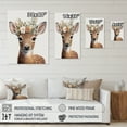 thumbnail image 4 of Designart Cute Baby Deer With Floral Crown I Canvas Wall Art, 4 of 5