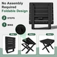 thumbnail image 4 of SERWALL Small Folding Side Table set 2, Outdoor HDPE All Weather Adirondack End Table, No Assembly Required, Black, 4 of 9