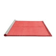 thumbnail image 2 of Ahgly Company Machine Washable Indoor Square Abstract Red Modern Area Rugs, 4' Square, 2 of 4